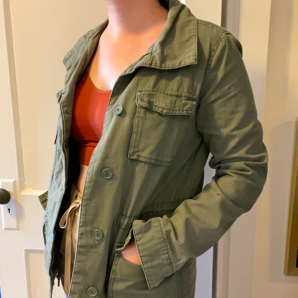 Army green utility jacket - Women’s M